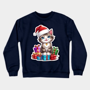 Cat christmas and gift christmas Crewneck Sweatshirt